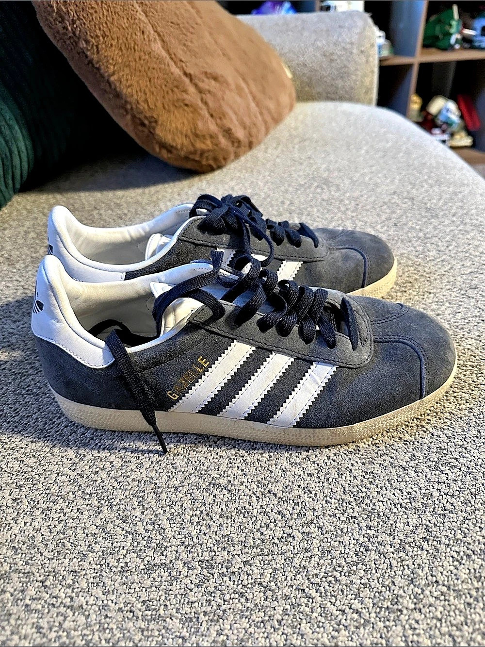 adidas Gazelle Blue & White Sneakers